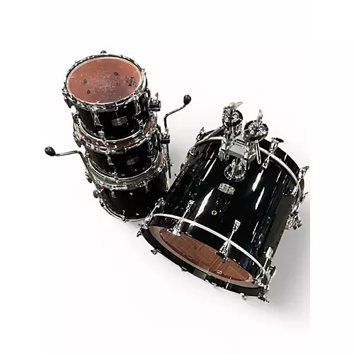 Used Yamaha 4 Piece Absolute Hybrid Maple Piano Black Drum Kit Piano Black