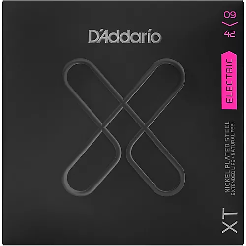 D'Addario XT Nickel Plated Steel Electric Guitar Coated Strings .009-.046 Hybrid