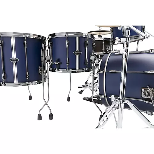 TAMA Superstar Hyper-Drive Duo 4-Piece Shell Pack Satin Blue Vertical Stripe