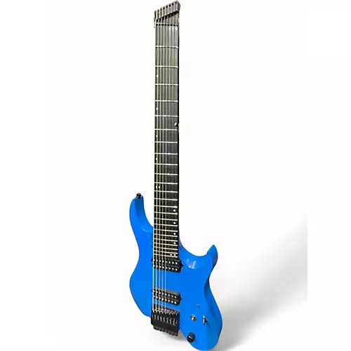 Used Kiesel Vader 8 Multi-Scale Blue Solid Body Electric Guitar Blue