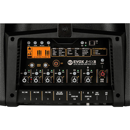 RCF EVOX JMIX8 Line Array PA System With 8-Channel Mixer, Black