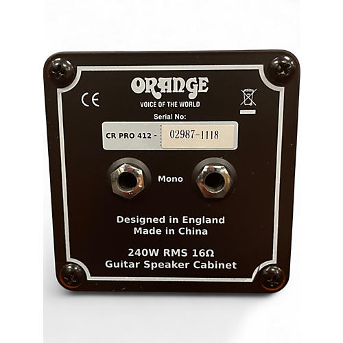 Used Orange Amplifiers CR PRO 412 Guitar Cabinet