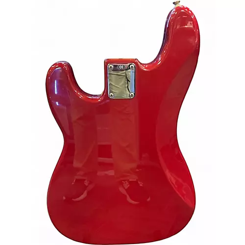 Used 1998 Squier Precision Bass Red Electric Bass Guitar Red