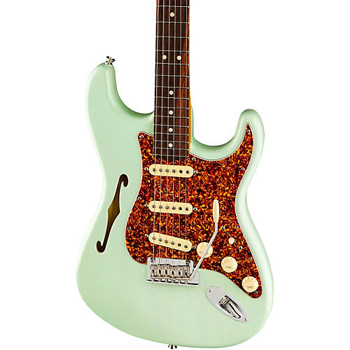 Fender American Professional II Stratocaster Thinline Limited-Edition Electric Guitar Transparent Surf Green