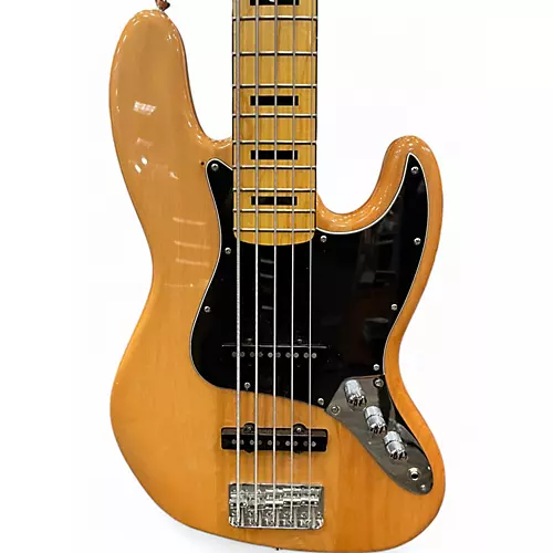 Used 2014 Squier Jazz Bass Natural Electric Bass Guitar Natural