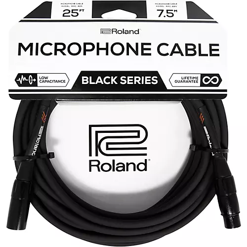 Roland Black Series XLR Microphone Cable 20 ft. Black