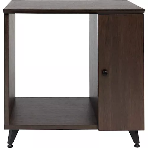 Gator GFW-ELITESIDECAR Elite Furniture Series Rolling Rack Sidecar Cabinet with Configurable Rack Space & Shelving Dark Walnut