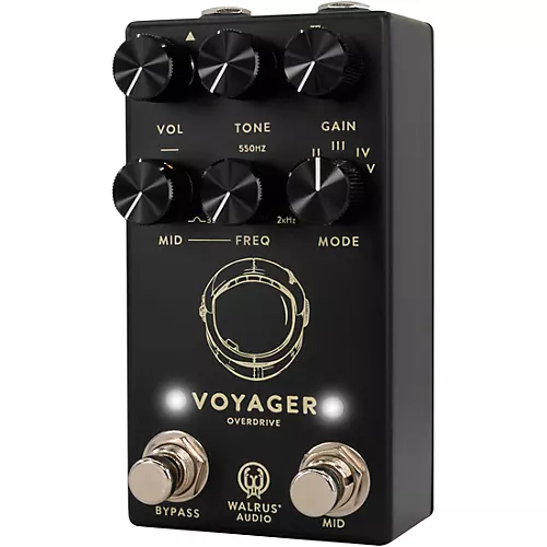 Walrus Audio Voyager Pre-Amp/Overdrive MKII Effects Pedal Black