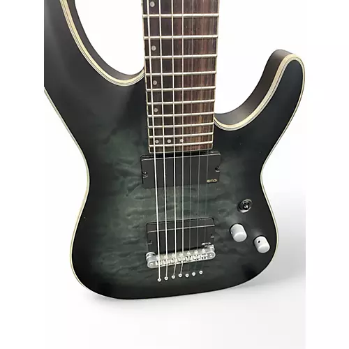 Used Schecter Guitar Research C7 Platinum Trans Black Solid Body Electric Guitar Trans Black