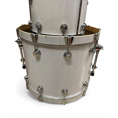 Used DW 4 Piece Collector's Series White Sparkle Drum Kit White Sparkle