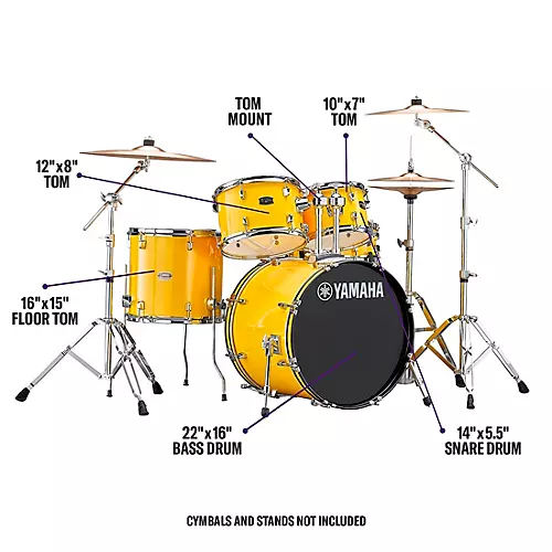 Yamaha Rydeen 5-Piece Shell Pack With 22