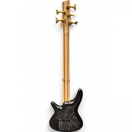 Used Ibanez SR305EDX Black Ice Frozen Matte Electric Bass Guitar Black Ice Frozen Matte