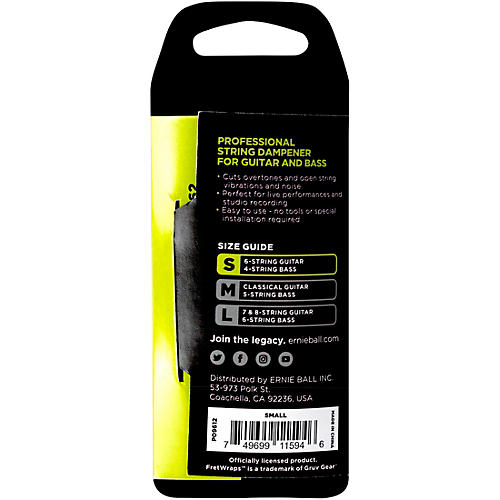 Ernie Ball FretWraps String Dampener Black Small