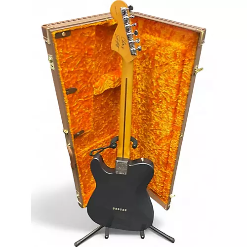 Used Fender Chris Shiflett Telecaster Deluxe Charcoal Frost Metallic Solid Body Electric Guitar Charcoal Frost Metallic