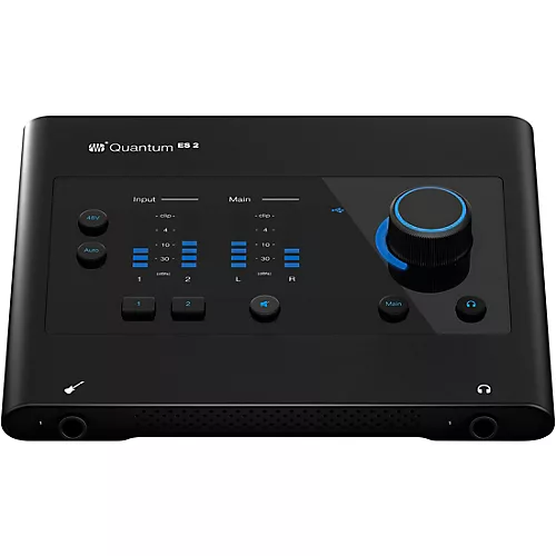 PreSonus Quantum ES2 Audio Interface with Yamaha HS Series Studio Monitor Pair (Cables & Stands Included) HS5 SG
