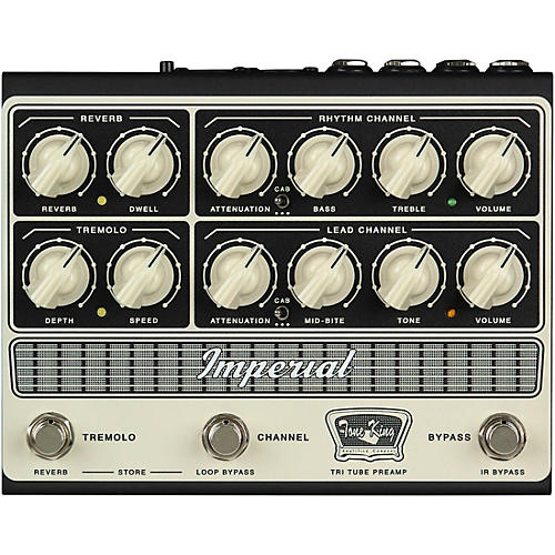Tone King Imperial Preamp Effects Pedal Cream and Black