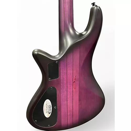 Used Schecter Guitar Research Stiletto Studio 4 Trans Purple Electric Bass Guitar Trans Purple