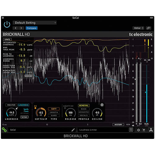 TC Electronic BRICKWALL HD-DT Mastering Brickwall Limiter Plug-in with Dedicated Hardware Interface