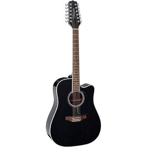Takamine GD38CE Dreadnought 12-String Acoustic-Electric Guitar Black