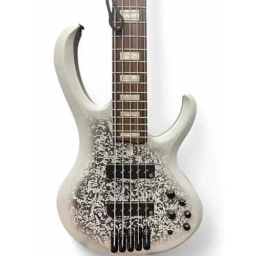 Used Ibanez BTB25TH5  Silver Blizzard Matte Electric Bass Guitar Silver Blizzard Matte