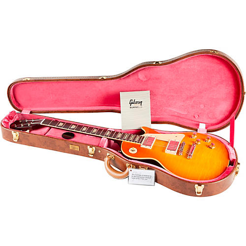 Gibson Custom Murphy Lab 1960 Les Paul Standard Reissue Ultra Light Aged Electric Guitar Orange Lemon Fade