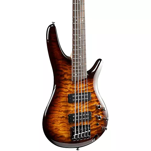 Ibanez SR405EQM Quilted Maple 5-String Electric Bass Guitar Stained Cosmic Blue Starburst