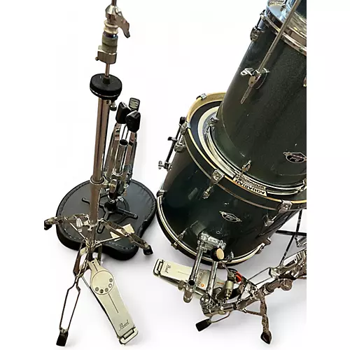 Used Pearl 4 Piece Export Aqua Blue Drum Kit Aqua Blue