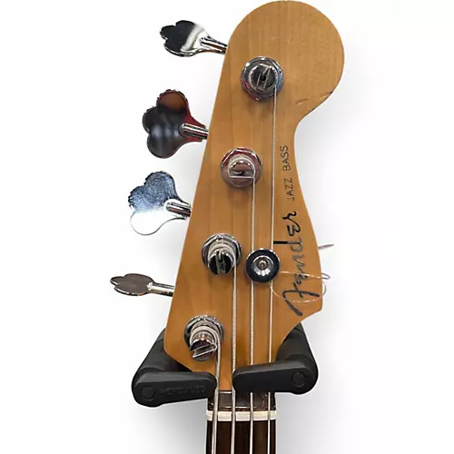 Used Fender jazz bass deluxe QM orange Electric Bass Guitar QM orange