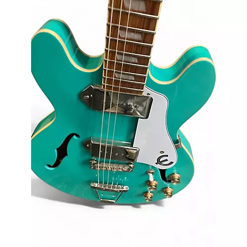 Used Epiphone Casino Coupe Turquoise Hollow Body Electric Guitar Turquoise