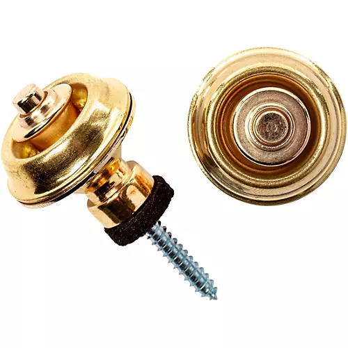 Dunlop Straplok Traditional Strap Retainer System Gold