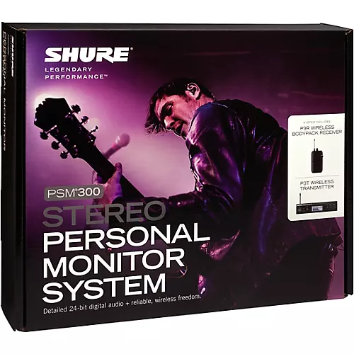Shure PSM 300 Wireless Personal Monitoring System With SE112-GR Earphones Band J13 Gray