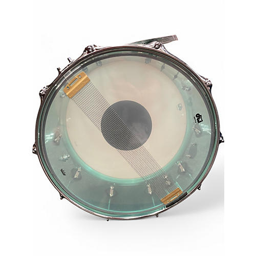 Used DW 6.5X14 Design Series Acrylic Snare Sea Glass Drum Sea Glass 15