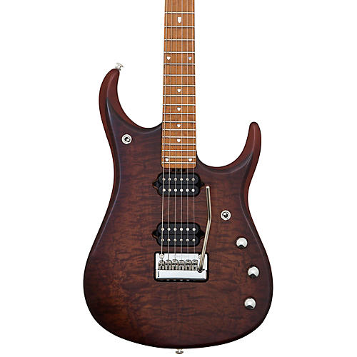 Ernie Ball Music Man JP15 Flamed Maple Top Electric Guitar Transparent Black