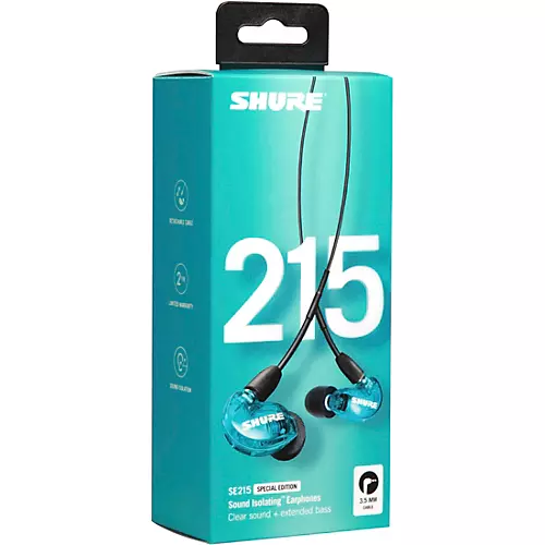 Shure MV7-K USB Microphone and SE215 Earphones Content Creator Bundle Clear