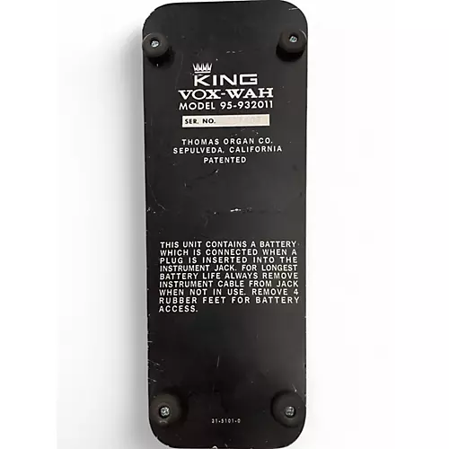 Used VOX KING VOX-WAH Effect Pedal