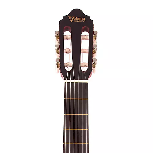 Valencia 200 Series Full Size Classical Acoustic Guitar Transparent Blue