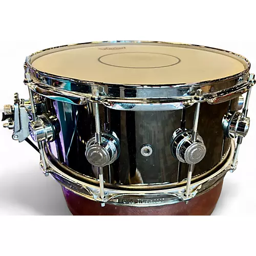 Used DW 5.5X14 Collector's Series Snare Polished Black Nickel Over Brass Drum Polished Black Nickel Over Brass 10
