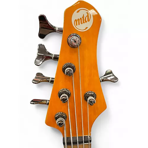 Used MTD Kingston Artist 5 Amber Electric Bass Guitar Amber