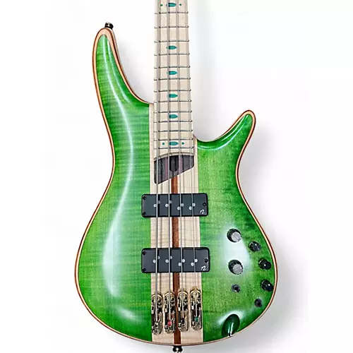 Used Ibanez SR4FDMX Emerald Green Electric Bass Guitar Emerald Green