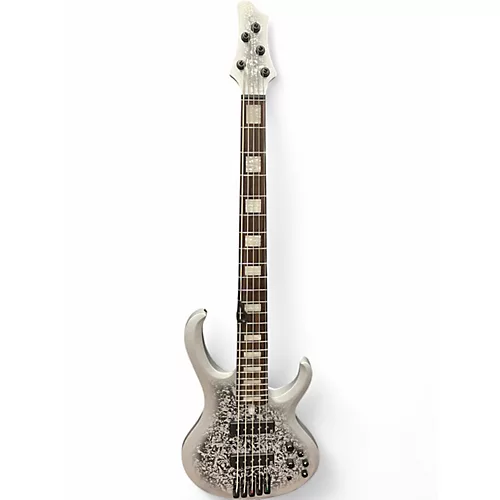 Used Ibanez BTB25TH5  Silver Blizzard Matte Electric Bass Guitar Silver Blizzard Matte
