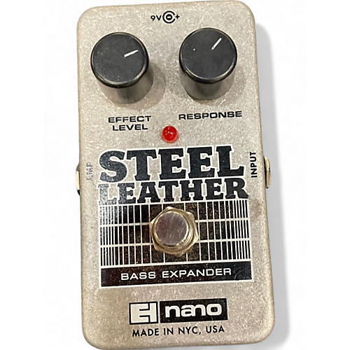 Used Electro-Harmonix Steel Leather Nano Bass Expander Bass Effect Pedal