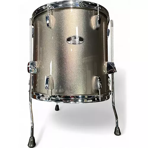 Used Pearl 5 Piece ROADSHOW Silver Drum Kit Silver