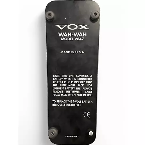 Used VOX V847 Reissue Wah Effect Pedal