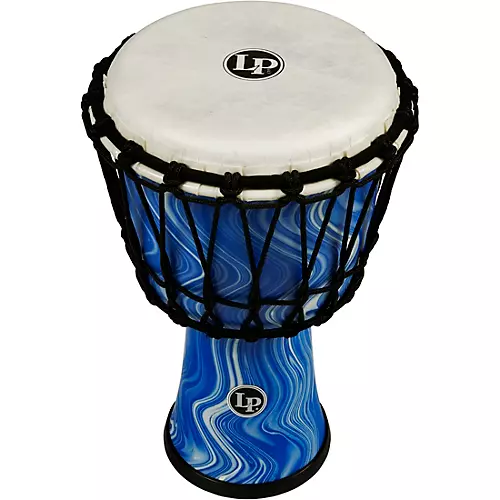 LP World 10 inch Rope Tuned Circle Djembe Black
