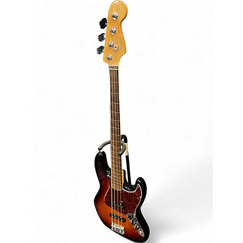 Used Fender American Standard Jazz Bass Fretless 3 Tone Sunburst Electric Bass Guitar 3 Tone Sunburst