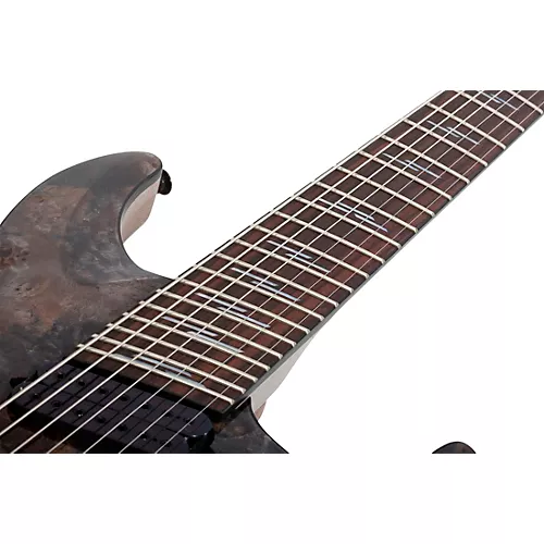 Schecter Guitar Research Omen Elite-7 MS Electric Guitar See-Thru Blue Burst