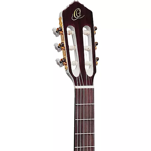 Ortega Family Series Pro RCE145WH Thinline Acoustic Electric Nylon Guitar White