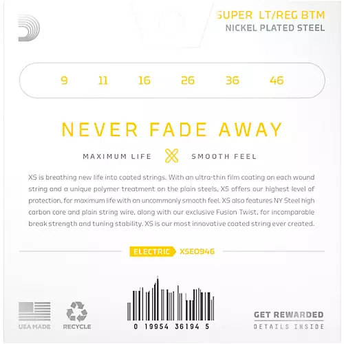 D'Addario XS Nickel Electric Guitar Strings 11 - 56