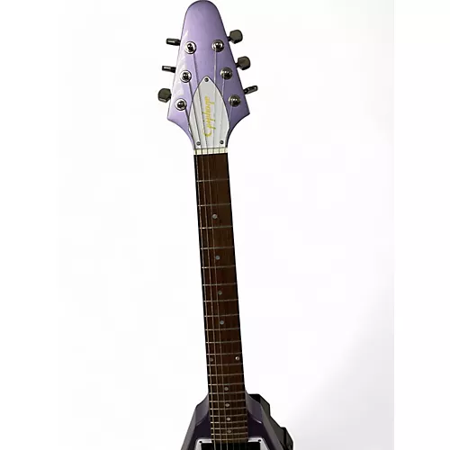 Used Epiphone kirk hammett V purple Solid Body Electric Guitar purple