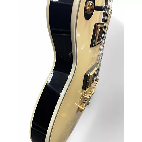 Used 2018 Epiphone Les Paul Custom Pro Antique Ivory Solid Body Electric Guitar Antique Ivory
